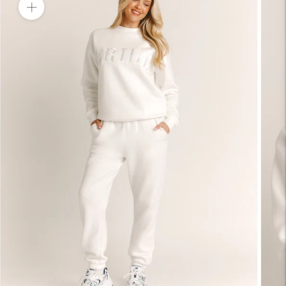 BRIDE: Women's White Sweatshirt and SweatPants